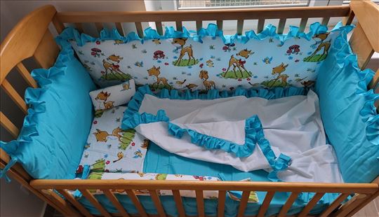 Posteljina za krevetac - pamuk, novo upakovano
