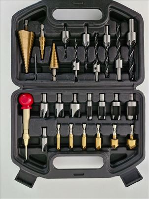 Set burgija za drvo i metal