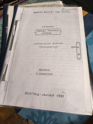 Ivan Anicin, Obrada rezultata merenja