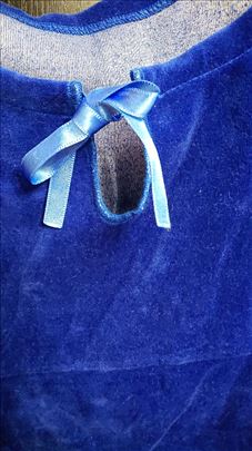 Plišana modro plava tunika