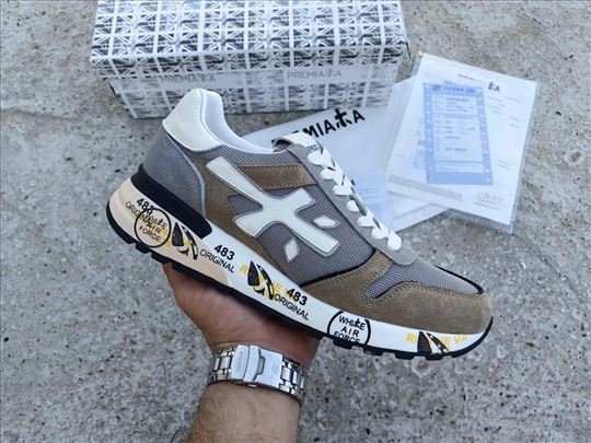 Premiata Mick 483 Beige White; Krem Bele Premijata