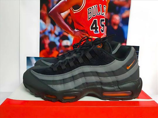Nike Air Max 95 Black Grey Safety Orange; Nove 95