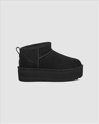 UGG Mini Platform Black Čizme; Nove crne Ugg papuč