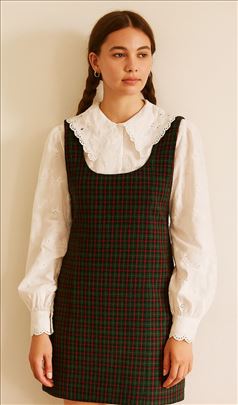 Vintage unikatna karo haljina vel.S