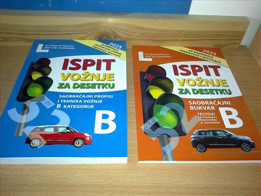 ISPIT VOŽNJE B kategorije ,KOMPLET 2.knjige ,2025.