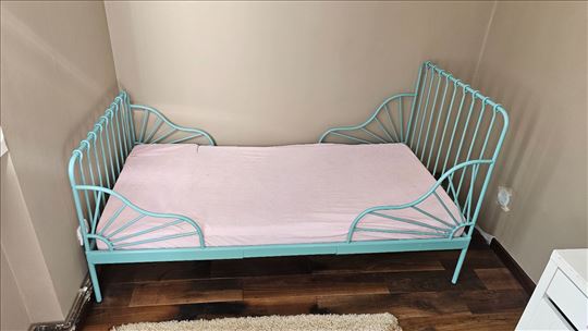 Okvir produživi krevet s letvama, zelena