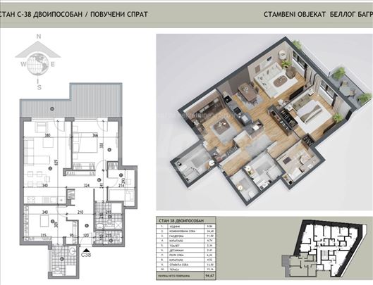 Lux novogradnja Žarkovo centar+PDV