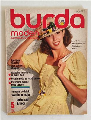 Prodajem časopis Burda br.5 iz 1978 god. 