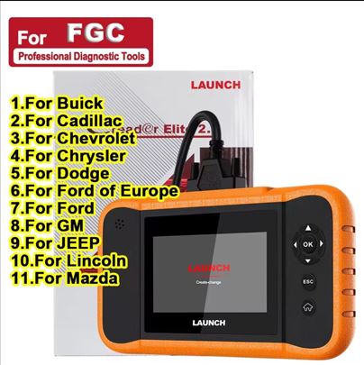 Launch X431 creader elite 2.0 obd2 fgc, novo