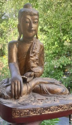 Mandalay style Buddha hand carved in teak ?