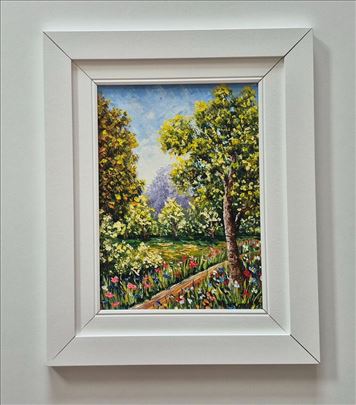 Ulje na lesonitu - Prolece, prelepa slika!