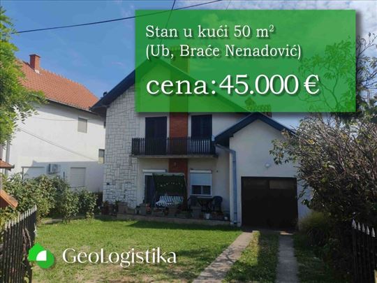 Stan u kući 50 m2 na Ubu