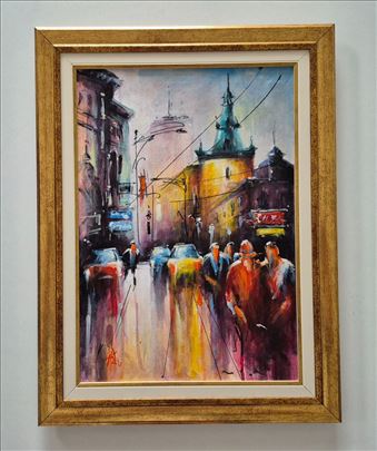 Ulje na platnu - Moj Beograd, prelepa slika!