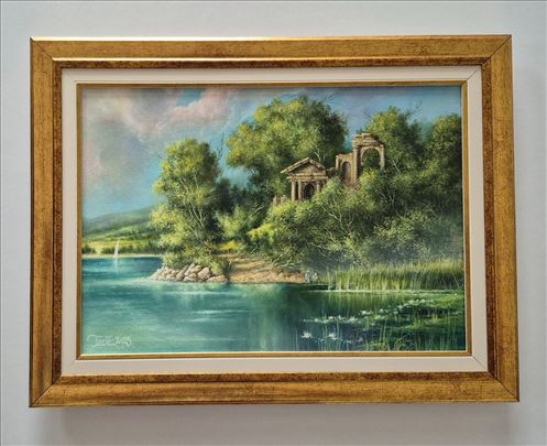 Ulje na platnu - Pejzaz. Prelepa slika!