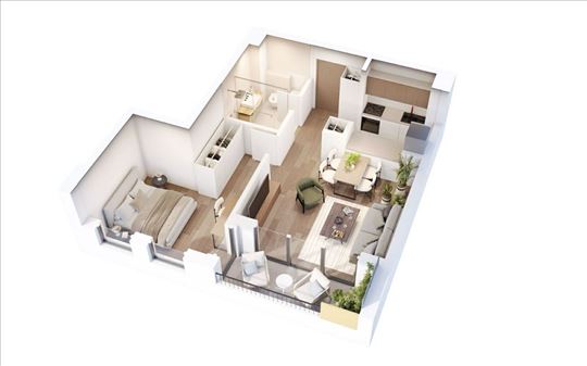 Novogradnja, Bulevar kralja Aleksandra, 46,2m2