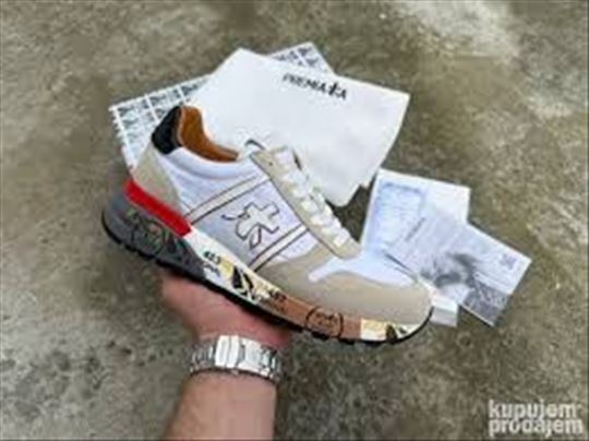 Premiata Leather White; NOVE Premijata Patike