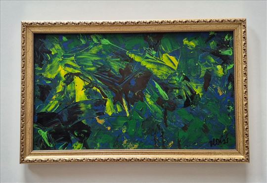 Apstrakcija 5, akril na platnu.