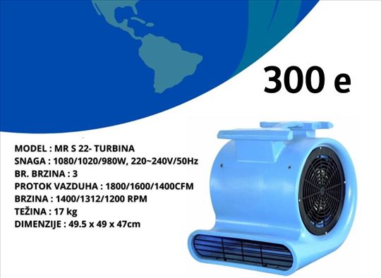 Ventilatori za sušenje tepiha , isušivanje vlage -