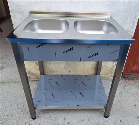 Dvodelna inox sudopera 80x60