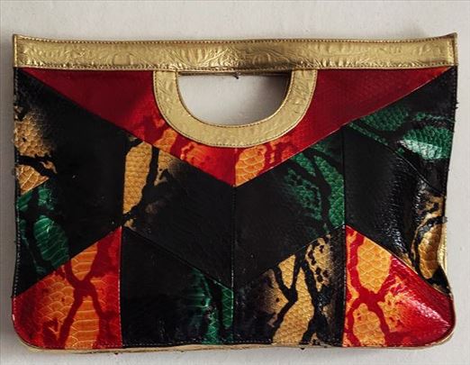 Torba sa zmijskim dezenom 44 x 31 x 6 cm 