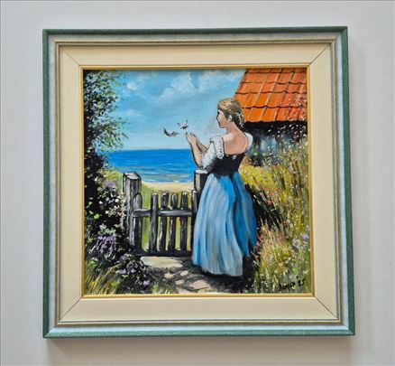 Ulje na lesonitu - Uzivanje u prirodi, prelepa sli