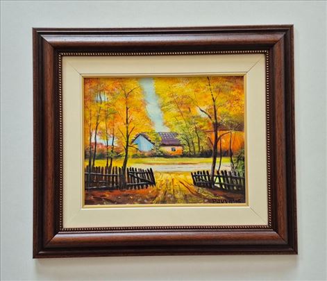 Ulje na platnu - Jesen u mom sokaku, prelepo!