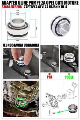 Adapter uljne pumpe za Opel Insignia Astra Zafira
