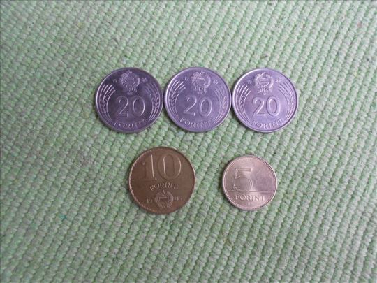 5 kovanica mađarskih Forinti
