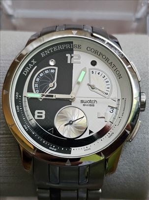 Swatch 007 James Bond Retrograde Hugo Drax Mint