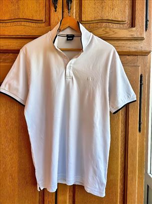 BOSS bela majica sa kragnom – original, elegantna 
