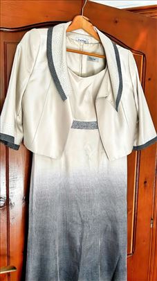 Elegantna haljina+sako komplet, svečana kombinacij