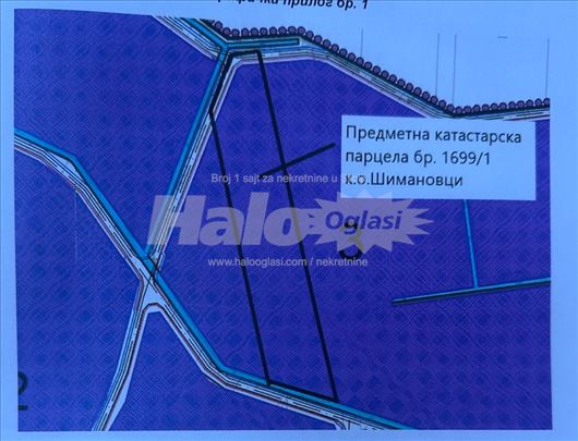 Građevinska parcela 2h 30a 5m2 Šimanovci-Tapavica