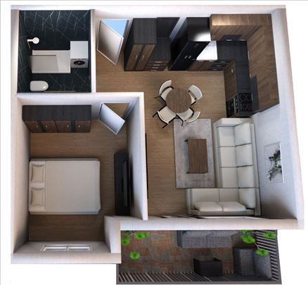 Stara Pazova, Novi Banovci, Stan, 1.5, 41m2