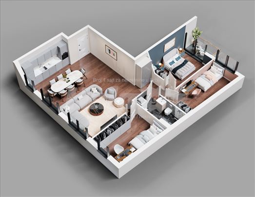 Premium gradnja, stan od 83m2 sa tri spavace sobe
