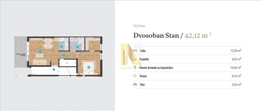 Dvosoban stan u izgradnji - Telep - exkluzivan kom