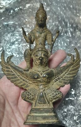 19th century bronze Vishnu on Garuda