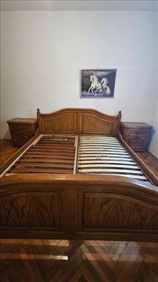 Komplet krevet, 2 komodice i ogledalo