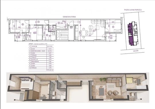 Četvorosoban stan na Adicama