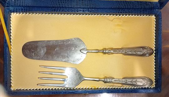 Stari srebrni escajg za torte i kolace