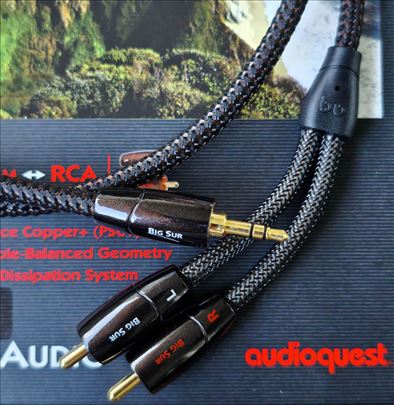 Audioquest Big Sur HiFi audio kabl 3,5mm - RCA 1m