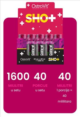 OstroVit A-AKG Shot, Raspberry Citrus, 80ml, 20kom