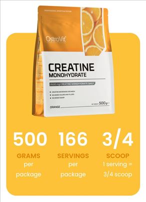 OstroVit Creatine monohydrate, Orange, 500gr