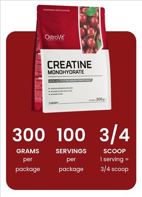 OstroVit Creatine monohydrate, Višnja, 500gr