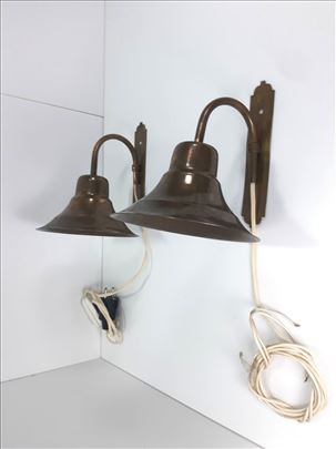 Vintage 60e par mesinganih zidnih lampi