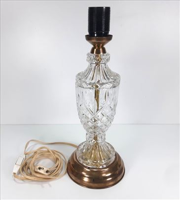Vintage 70e YU Zajecar kristal/mesing lampa