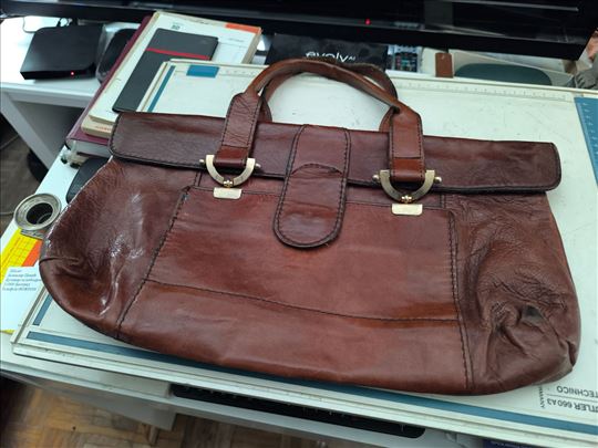 Nova, D/V = 40x23 cM, prava  koza braon boje, 