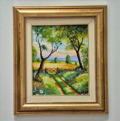 Ulje na lesonitu - Kroz letnji dan, prelepo!