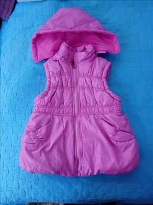 Dečiji prsluk bez rukava sa kapuljačom