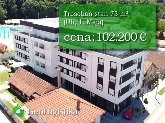 Trosoban stan 73 m2 u centru Uba