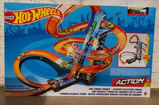 Hot Wheels Sky Crash Tower- novo